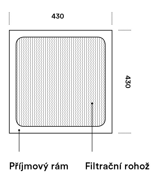 Míry přední strana dofiltrovací prvky NFEWP01