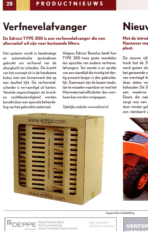 edrizzi® in Magazine Benelux